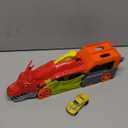 Hot Wheels City Toy Car Track Set, Dragon Launch Transporter & 1:64 Scale Car, Launch Vehicles from Creature's Mouth, Stores up to 5 Vehicles