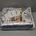 Bohemian Queen Size Quilt Comforter Sets 3 Pieces Quilts (1 Quilt, 2 Pillow Shams) Nordic Bedding Set Printed Coverlet with Pillowcase Lightweight Bedspread Set for All Seasons(Dark Blue)