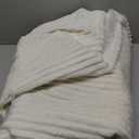 84 Inch Large Faux Fur White Christmas Tree Skirt for 8.5ft to 15ft Tree with Stripe Textured Pattern Soft Beige Boho Luxury Xmas Trees Decorations for Party Home Decor