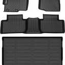 Binmotor-Floor Mats & Cargo Liner for Mitsubishi Outlander Sport 2011-2024 2025 (Onlyfor 5 Seater), All Weather Car Floor Mat for Outlander Sport Accessories TPE Liners Cargo Trunk Mat