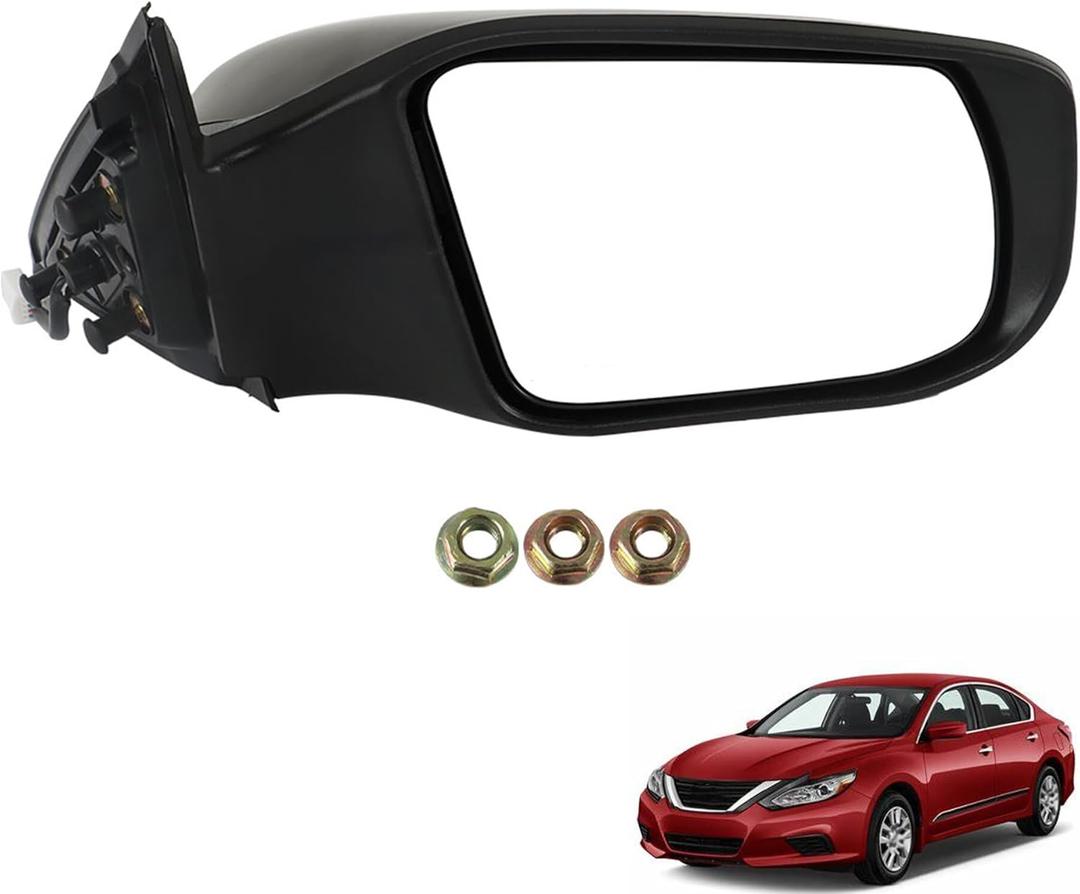 Right Passenger Side Mirror Power Paint Non-Heated Non-Folding Replacement for 2013-2018 Altima Sedan NI1321223 963013TH0A
