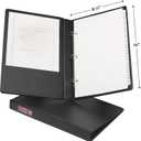 Avery Legal-Size Durable 3 Ring Binder, 1" Round Rings, Holds 8-1/2" x 14" Paper, Black, 175 Sheet Capacity, 1.4" Wide Spine, 2 Pockets, Ideal for Document Protection & Organizing Reports (06400)