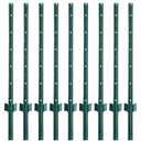 4 Feet Fence Posts Sturdy Duty Metal Fence Post, No Dig Garden U Post for Wire Fencing Steel Post for Yard, Outdoor Wire, Pack of 10