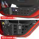 MusixiA Metal Front Door Storage Pockets for Jeep Wrangler JL JLU 4XE 2018-2025 & Gladiator JT 2020-2025, Door Storage Organizer Accessories 2PCS