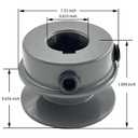 AK15-5/8 Sheaves,v Belt Pulley 5/8 inch bore 1.55" OD,Motor Pulley Cast Iron for A 3L 4L V-Belts;AK1558 Pulley
