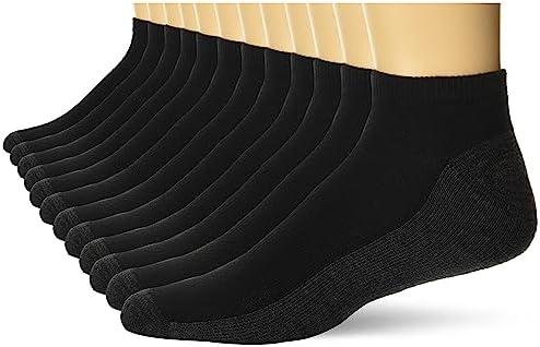 Hanes Men's Socks, X-Temp Cushioned Low Cut Socks, 12-Pack Size 12-14