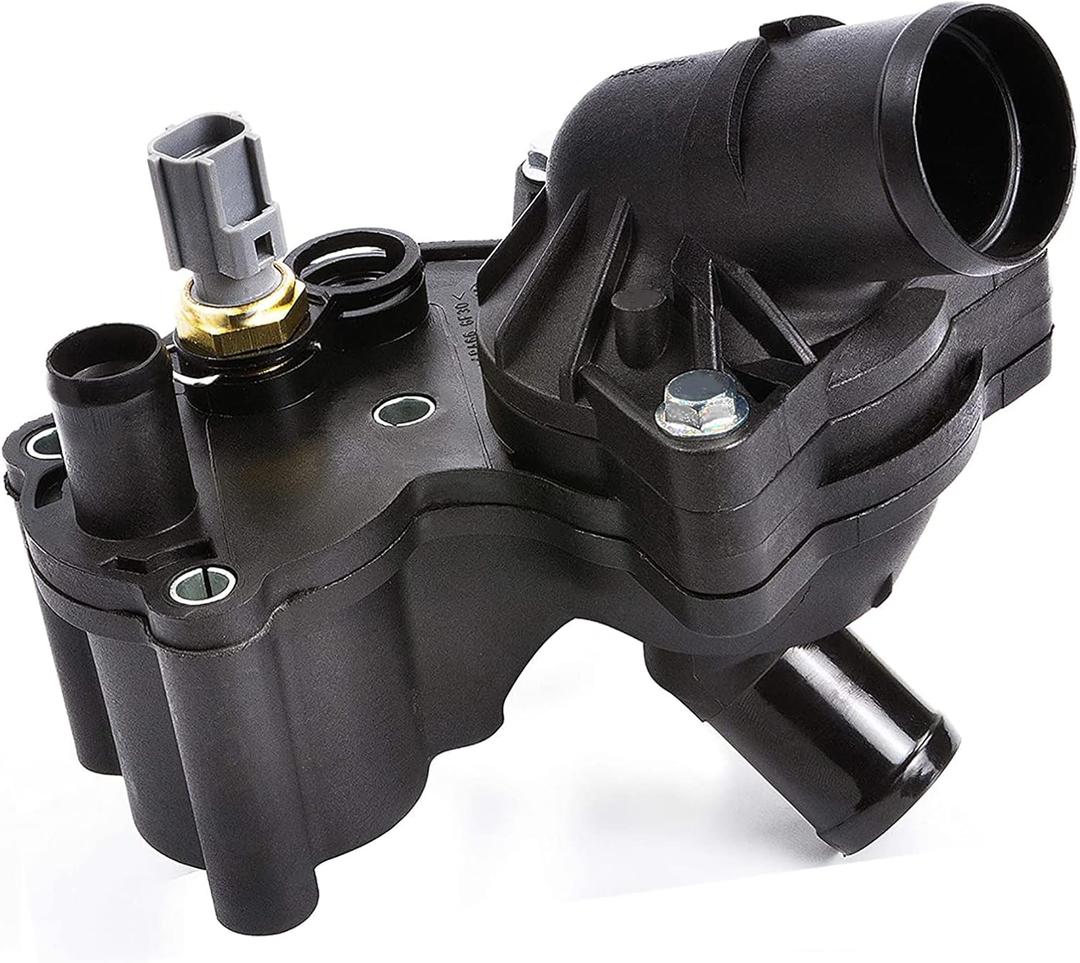 Thermostat Housing Assembly Compatible with Ford Explorer Thermostat Housing 2002-2010, for Ford Explorer & Mercury Mountaineer V6 4.0L Engine Thermostats Housing Replace# 2L2Z8592AA, 2L2Z8592BA