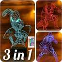 3D Illusion Night Light for Kids 7 Colors with Remote-Led Table Lamp-Bedroom Kids Night Light