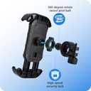 Phone Holder Compatible with Segway Ninebot-for Scooter,Bike,and Motorcycle,Shockproof and Anti-Shake,Handlebar Clamp,Black