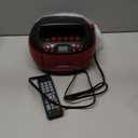 Portable CD Player and Cassette Player with Remote Control, FM Radio, USB Playback, Bluetooth Speaker, Recording Function, Battery/AC Powered for Elderly