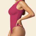 YOGINGO Women's Crew Neck Sleeveless Bodysuits Racerback Halter Tank Top Body Suits for Womens Sexy Going Out Leotards (Medium)