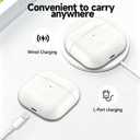 Replacement for Airpods 3 Generation Wireless Charging Case, Compatible only with Airpods 3 Charger case,with Bluetooth Pairing Sync Button,Hard Shell,White