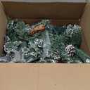 Jin&Bao 9FT Christmas Garland with Lights, 100 LED Prelit Green Pine Garland Christmas Decorations with Timer Function, 3AA Battery Operated Xmas Garland Fireplace Door Stairs Home Outdoor