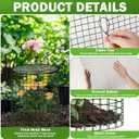 Plant Protector from Animals with Detachable Covers - 4 Pack 16x 16" Wire Cage Cloches with Ground Stakes and Tools for Protecting Vegetable, Flower, Seedling