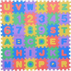 EVA Foam Mats, 36Pcs Play Tiles with Alphabets & Digits, Interactive Floor for Young Learners