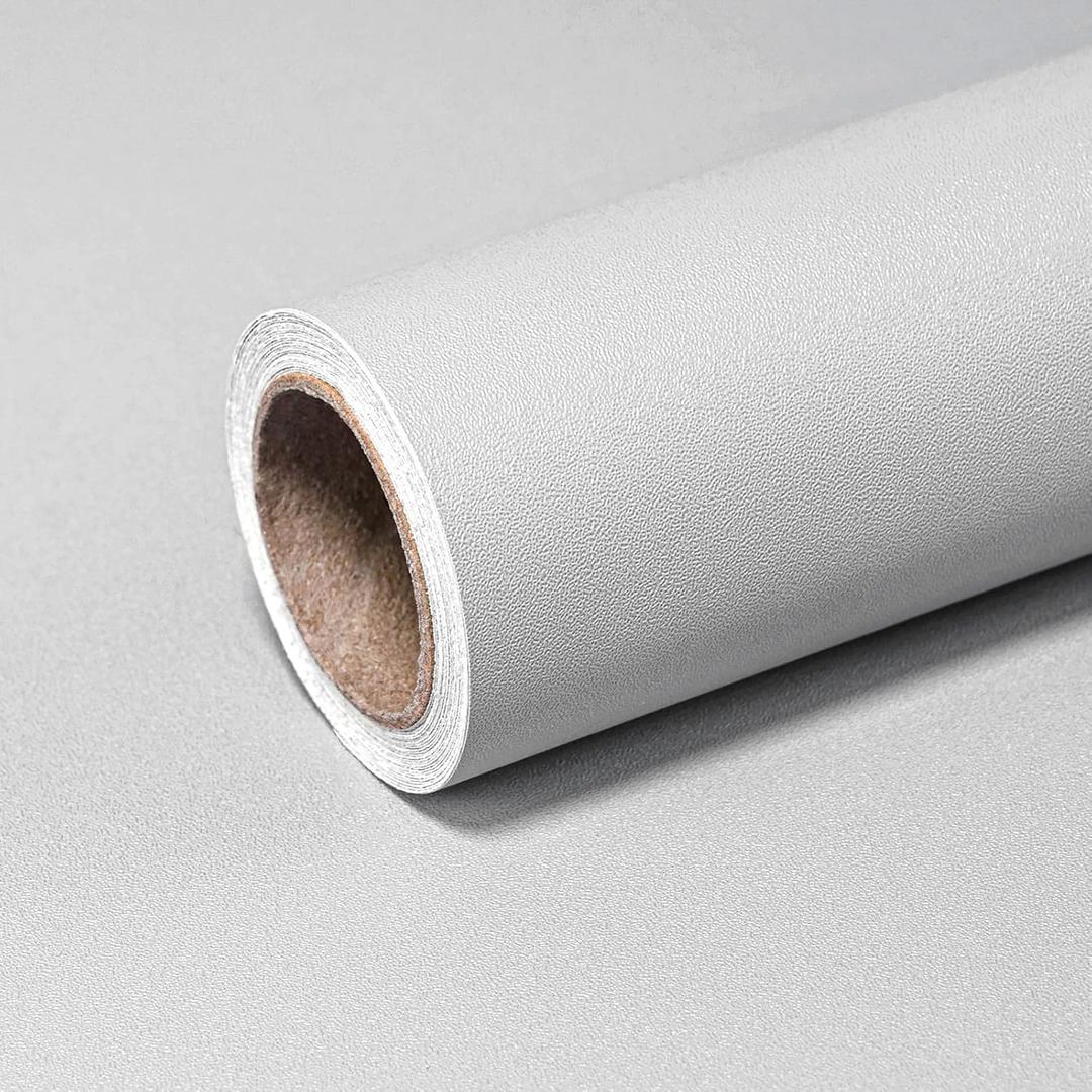 CAX Grey Textured Contact Paper Peel and Stick Wallpaper for Bedroom