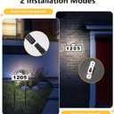 Solar House Numbers Address Sign, IP65 Waterproof Solar Address Plaque for Outside, 3200K Warm & 6500k Cold LED Illuminated House Numbers for Outdoor Wall Mounted & Home Yard Ground Address Number