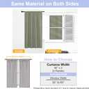 Simplebrand Ava Sage Green Short 36 Inches Blackout Curtain 2 Panels Set, Half Window Rod Pocket Privacy Curtain Tiers for Kitchen, Curtains Blackout for Bathroom Shades, W40 x L36 Inch, Sage Green