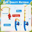 CozyBomB Magnetic Fishing Toy Pole 2 Pack for Replacement | No Fishes are Included, Bathtime Carnival for Toddler Education Teaching, Party Fishing Poles Rod Ocean Sea Animals Birthday Gift (X-Large)