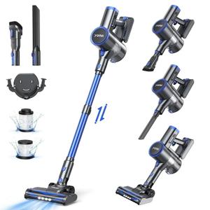 YOMA Cordless Vacuum Cleaner, 6-in-1 Rechargeable Stick Vacuum, 45mins Max Runtime, Lightweight 2200mAh Battery Powerful Vacuum Cleaner for Home Hard Floor Pet Hair-N12