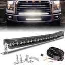 BraveWAY LED Light Bar Curved 26 Inch Single Row Offroad Lighting Driving Lightbar Spot Flood Combo Beam LED Work Light for Trucks UTV ATV SUV 4WD 4X4 Pickup