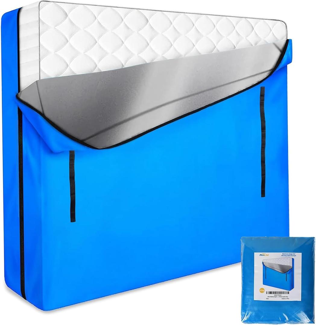 ANALIM Mattress Bags for Moving and Storage, Zippered Mattress Storage Bag with 8 Strong Carrying Handles, Cover Moving Supplies Reusable Mattress Protector (King)