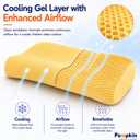Pampkin Cervical Neck Pillow for Sleeping & Neck Pain Relief | Memory Foam Pillow with Cooling Gel | Dual Height Pillow for Side, Back & Stomach Sleepers