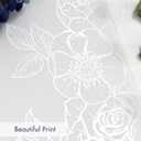 AZAZA 100 Pack Pre-Folded Vellum Jackets for 5x7 Invitations, Translucent Invitation Sleeves,115GSM Vellum Jackets 5x7, Wedding Invitation Accessories,for Weddings Birthdays,White Flower Border
