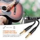 CableCreation 1/4'' TRS Cable 15FT*2, Pro Grade Instrument Guitar Cable,1/4 Inch 6.35mm Balanced Stereo Audio Cord for Bass,Keyboard,AMP,Speaker,Mixer,Studio Monitors,Yamaha Speaker/Receiver