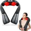 Elomol Neck Shoulder Massager with Heat - Rechargeable Back and Neck Massage Pain Relief Deep 5D Tissue Shiatsu Kneading Massager for Shoulder Back Leg Gifts for Mom Dad Men Women Her Him