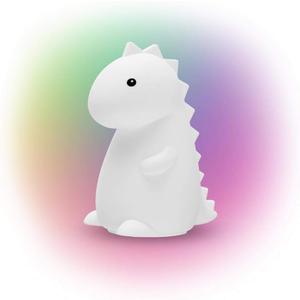 Adorable Multicolor Changing Integrated LED Rechargeable Silicone Night Light for Baby and Kids Rooms (Tommy The Dinosaur)