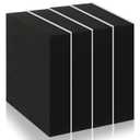 4 Pcs 1" Thick Foam Padding Sheet with Adhesive Backing Closed Cell 4 Inch x 4 Inch Self Stick Neoprene Insulation Foam Sheet Black for Furniture Cars Speakers