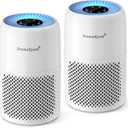 AromaRoom 1 Pack Air Purifiers for Bedroom, H13 HEPA Air Purifier for Home with Aromatherapy, Portable Air Cleaner for Smoke, Allergies, Pet Hair Dander, Odor, Dust, RGB Night Light, AP100-C (White)