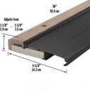 M-D Building Products 78634 5-5/8 in. x 1-1/8 in. x 36 in. Bronze Adjustable Aluminum & Hardwood Threshold Kit - Versatile Solution for French and Exterior Doors