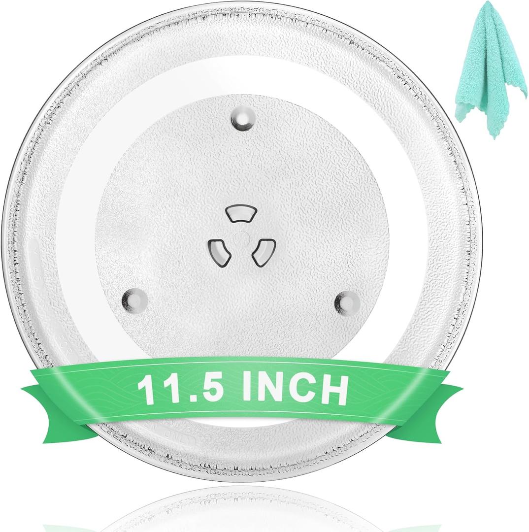 11.5" Universal Microwave Plate Replacement Glass Turntable| Fits LG, GE, Panasonic, Frigidaire, Farberware & More 11.5" Universal Microwave Plate Replacement Glass Turntable| Fits LG, GE, Panasonic, Frigidaire, Farberware & More