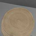 SHACOS Round Placemats Set of 6 Cotton Polyester Braided Place Mats 15 inch Heat Resistant Washable Table Mats for Kitchen Dining Party Natural Table Decor (Beige, 6)