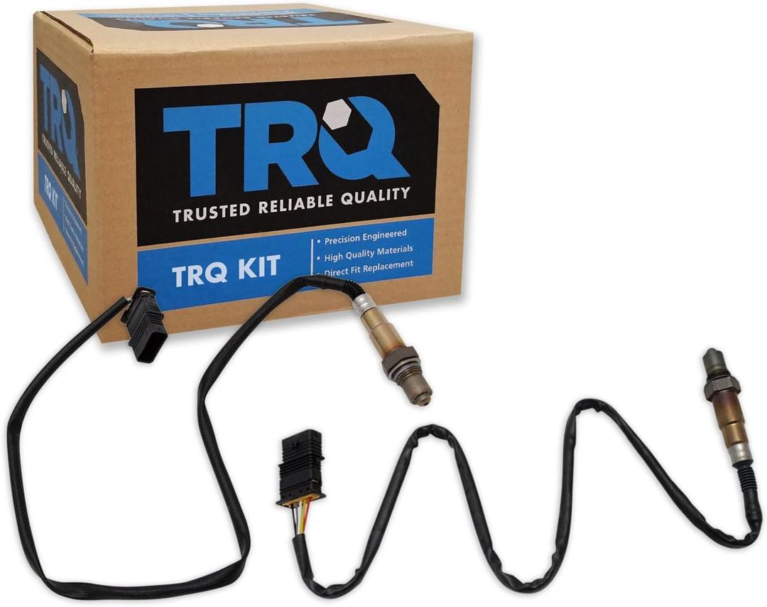 TRQ 2 Piece Set O2 Oxygen Sensor Compatible with 2011-2013 BMW 135i, 2011-2013 BMW 335i, 2011-2012 BMW 535i xDrive, 2011-2017 BMW X3, 2012-2013 BMW 640i