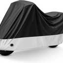 XYZCTEM All Season Black Waterproof Sun Motorcycle Cover,Fits up to 108" Motors
