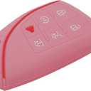 2 x LemSa 2Pcs Keyless Entry Remote Car Smart Key Fob Outer Shell Cover Protective Case for 2020 2021 2022 Chevrolet GMC Yukon Chevy Suburban Tahoe 13541567/13537964, Black Pink