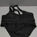 NAFLEAP One Shoulder Cutout Bikini Set for Women High Waisted Bottom Swimsuit Two Piece Bathing Suit (Large, Black)