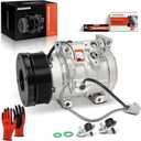 A-Premium AC Compressor with A/C Clutch (8-Grooves Compatible with Toyota Tundra 4.6L, 5.7L 2007-2021, with 10S20C Style Compressor, Replace# 883200C130, 883200C190