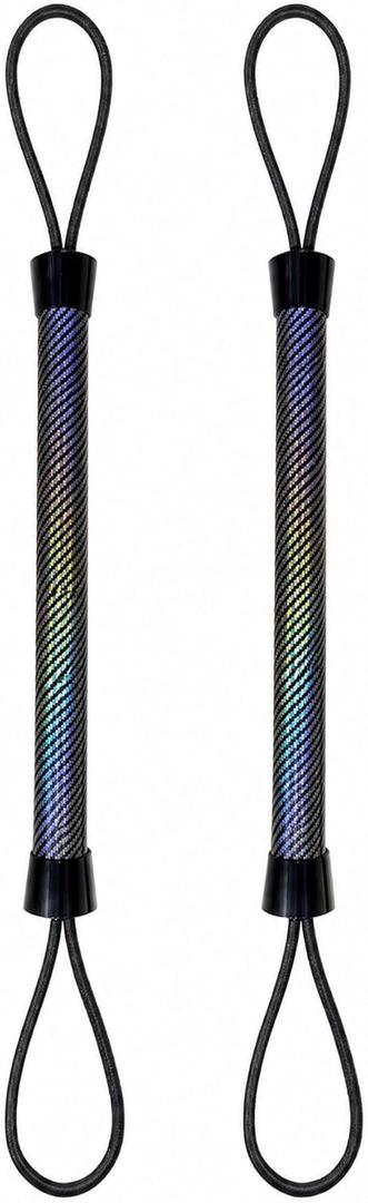 Boat Docking Rods 2 Pack, 22 Inch Bungee Dock Lines for Pontoon, Bass and Fishing Boats, Shock Absorbing Cleat Tie Downs for Temporary Mooring, Boat Accessories Gift