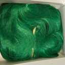 Morvally Short Straight Bob Wig Heat Resistant Hair with Blunt Bangs Natural Looking Cosplay Costume Daily Wigs for Women (14", Green)