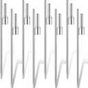 Pelopy Feather Flag Ground Spike Ground Stake Flag Base Heavy Duty Flag Pole Holder for Ground Outdoor Banner Stakes Fits Poles with 0.65 Inch Inner Diameter, Stake Only(20 Inch, 8 Pcs)