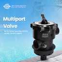 SP071620T VariFlo Top-Mount Multiport Valve Compatible with Hayward Pro Series Sand Filter S310T2, S270T2, S310T2, S360T2 2-Inch Plumbing 6-Positions Control Valve with Clamp