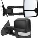 ECCPP Pair Tow Mirrors Fit For Chevy For GMC 2014-2018 Pickup Truck
Large Lens Power Adjustment,Heated Funtion,Running Light,Manual Telescoping,Black Textured,Driver and Passenger Side