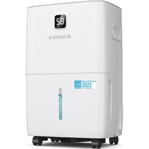 Kesnos 6,000 Sq. Ft. 80 Pints Energy Star Dehumidifier for Home & Basement with Drain Hose, Front LED Display and 1.06 Gal Water Tank, Auto Defrost, Timer