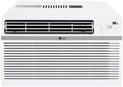 LG 24,500 BTU Window Air Conditioner, 230V, Cools 1,560 Sq.Ft. (39' x 40' Room Size), Quiet Operation, Electronic Control with Remote, 3 Cooling & Fan Speeds, Auto Restart, White