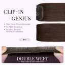 S-noilite 4 pieces Clip In Short Hair Extensions 100% Remy Human Hair Invisible Mini Short Clip in Hairpiece for Women with Thinning Hair Medium Brown 6 inch&8 inch