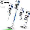 Cordless Vacuum Cleaner, Brushless Motor Powerful Suction Stick Vacuum, LED Display, with 2500 mAh Detachable Battery, 45 Mins Runtime Vacuum Cleaners for Home/Pet Hair/Hardwood/Carpets,Indigo